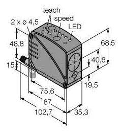 Turck Reflexions-Lichtschranke PNP, Schließer LT3PULVQ