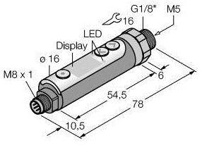 Turck Druckschalter 1 St. PK010R-P14-2UP8X-V1141 0 bar bis 10 bar