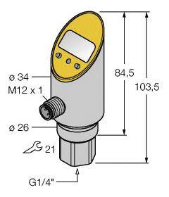 Turck Druckschalter 1 St. PS003V-301-LI2UPN8X-H1141 -1 bar bis 2.5 bar