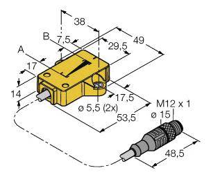 Turck Linearwegsensor LI25P1-QR14-LU4X2-0,3-RS4/S97
