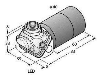 Turck Kapazitiver Sensor BC20-K40WDTC-VP4X2/S930 2510105 bündig PNP (Ø x L) 40mm x 91mm