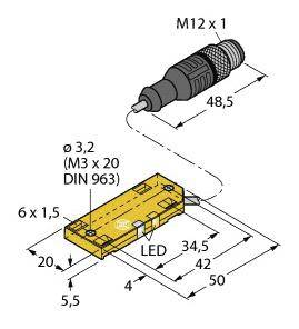 Turck Kapazitiver Sensor BC5-QF5,5-AP6X2-2-RS4/S250/3G 2620135 bündig PNP, Schließer (L x B x H) 54 x 20.3 x 5.5mm