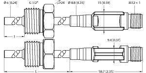 Turck 9910736 TTM150C-206A-G1/2-LI6-H1140-L250-50/150C Temperatursensor