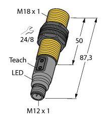 Turck Kapazitiver Sensor BCT5-S18-UP6X2T-H1151 2101100 bündig PNP (Ø x L) 18mm x 87.3mm