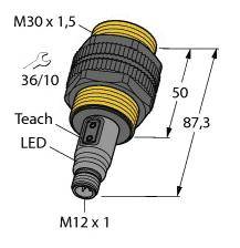 Turck Kapazitiver Sensor BCT10-S30-UP6X2T-H1151 2101500 bündig PNP (Ø x L) 30mm x 87.3mm