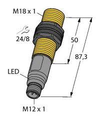 Turck Kapazitiver Sensor BCT5-S18-UN6X2-H1151 2101400 bündig NPN (Ø x L) 18mm x 87.3mm