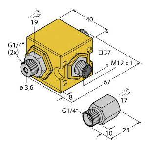 Turck Inline-Sensor FCIC-G1/4A4P-AP8-H1141/1.5 6870782 Betriebsspannung (Bereich): 21.6 - 26.4 V/DC 1St.