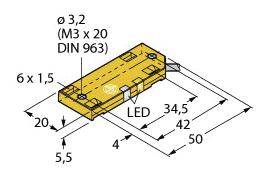 Turck Kapazitiver Sensor BC5-QF5,5-AN6X2/S250 2620120 bündig NPN, Schließer (L x B x H) 54 x 20.3 x 5.5mm