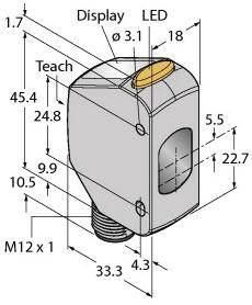 Turck Laser-Distanz-Sensor PNP, Schließer Q4XFKLAF310-Q8