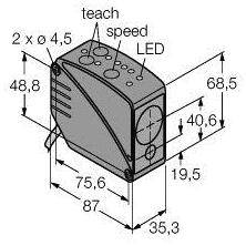 Turck Reflexions-Lichttaster PNP, Schließer LT3PI W/30