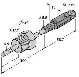 Turck 100002533 TTM150C-206A-G1/2-LI6-H1140-L460-50/150C Temperatursensor