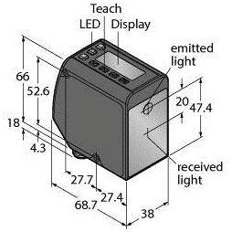 Turck Abstandssensor PNP, Schließer LTF24KC2LDQ