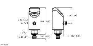 Turck Druckschalter 1 St. PS310-1V-03-LI2UPN8-H1141 -1 bar bis 1 bar