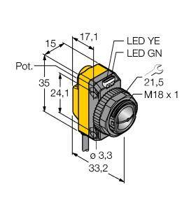 Turck Lichttaster QS18VP6CV15 3061642 1St.
