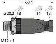 Turck 69010 Sensor-/Aktor-Steckverbinder, unkonfektioniert 1St.