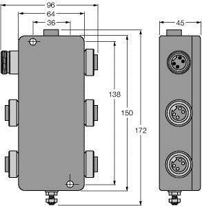 Turck JBBS-48-M413/3G 6611404 Verteilerbaustein 1St.