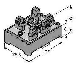 Turck JRBS-40SC-4R/EX 6611459 Verteilerbaustein 1St.