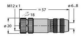 Turck 6930145 Sensor-/Aktor-Steckverbinder, unkonfektioniert 1St.