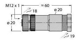 Turck 6934722 Sensor-/Aktor-Steckverbinder, unkonfektioniert 1St.