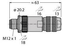 Turck 6604005 Sensor-/Aktor-Steckverbinder, unkonfektioniert 1St.