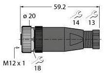 Turck 6935889 Sensor-/Aktor-Steckverbinder, unkonfektioniert 1St.