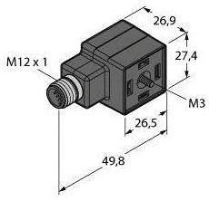 Turck Ventilsteckverbinder Bauform A, Adapter Ventilstecker 6606581 VAS22-S-FS5.31 6606581 Inhalt: 1St.