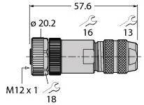 Turck 6930375 Sensor-/Aktor-Steckverbinder, unkonfektioniert 1St.