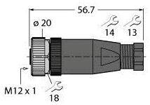 Turck 6935890 Sensor-/Aktor-Steckverbinder, unkonfektioniert 1St.