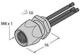 Turck 6935710 Sensor-/Aktor-Steckverbinder, unkonfektioniert Flanschbuchse 1St.