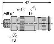 Turck 6935010 Sensor-/Aktor-Steckverbinder, unkonfektioniert 1St.