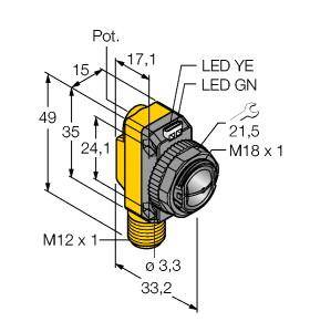 Turck Lichttaster QS18VN6CV45Q8 3066457 1St.