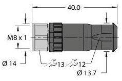 Turck 100002292 Sensor-/Aktor-Steckverbinder, unkonfektioniert 1St.