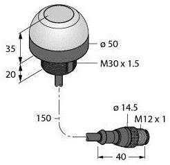 Turck Bestückungssensor K50APT2BRYC3QP 3801188