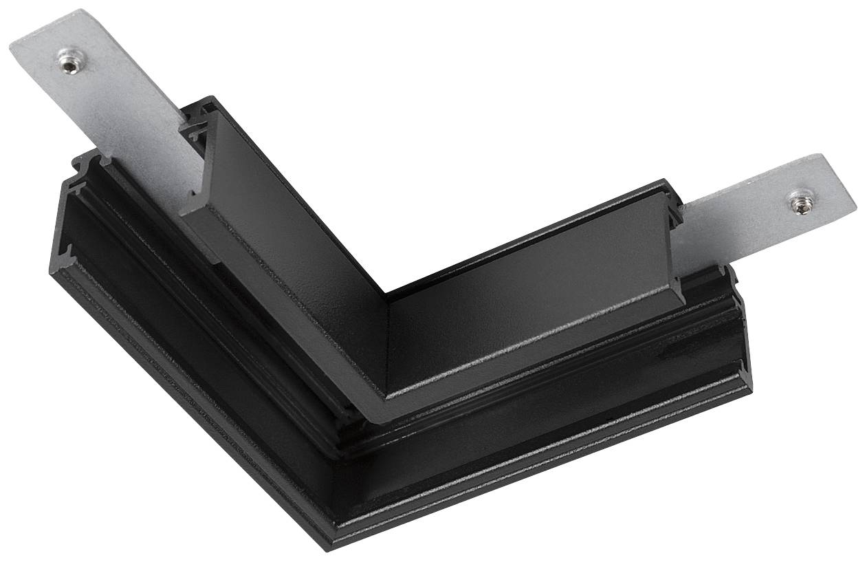 SLV Track Niedervolt-Schienensystem-Komponente L-Verbinder Schwarz 1006575 48V TRACK für Aufbauschiene standard, links