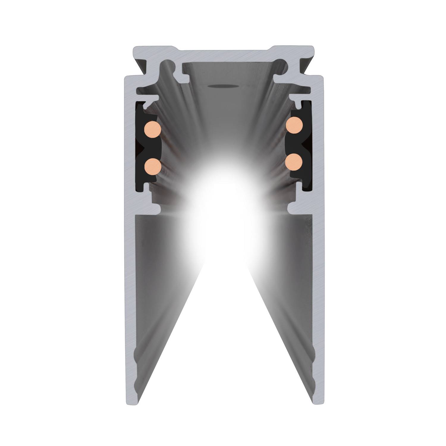 SLV Track Niedervolt-Schienensystem-Komponente Schiene Schwarz 1006551 48V TRACK 2m Aufbauschiene tief