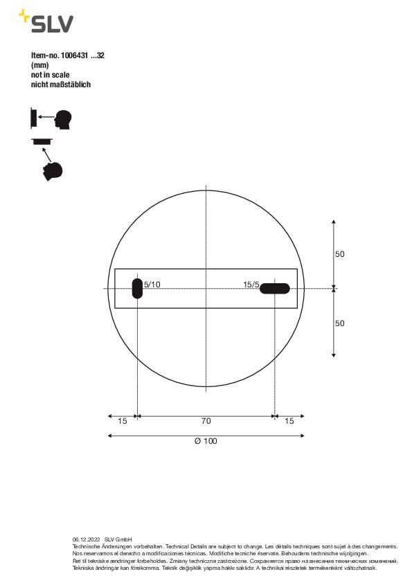 SLV ASTO TUBE 1006432 Pendelleuchte GU10 10W Weiß