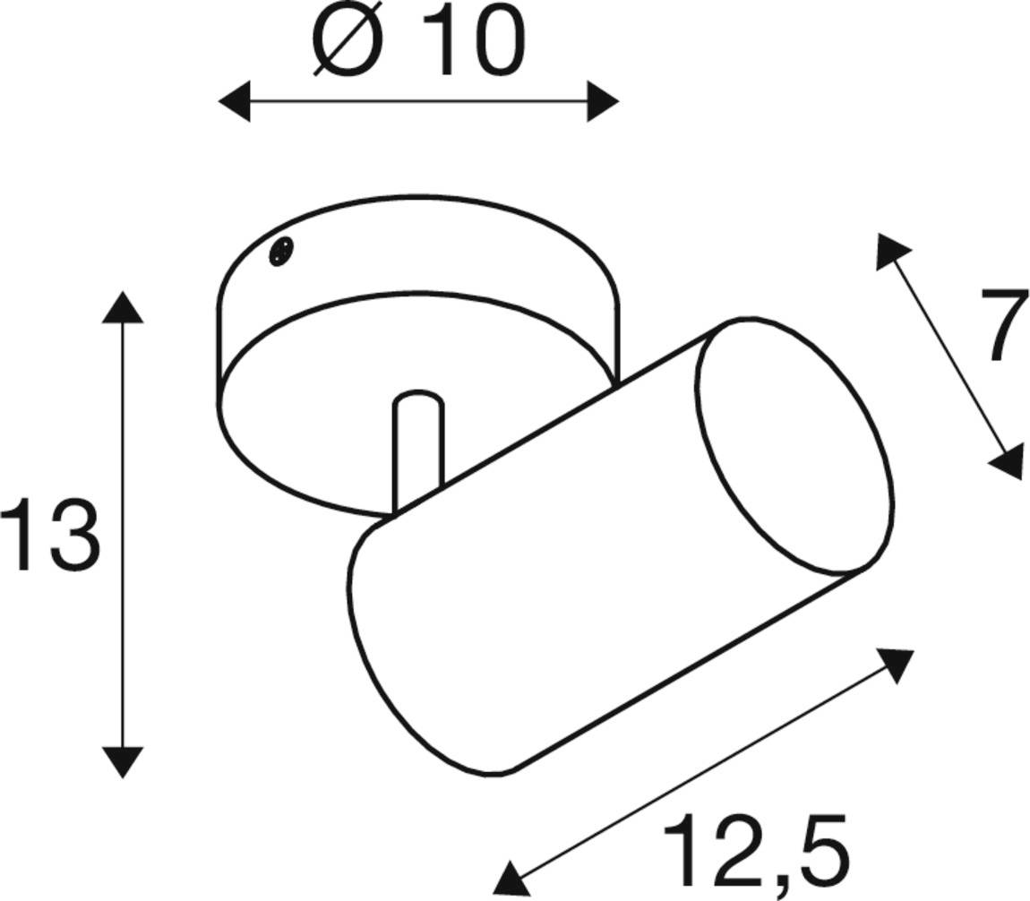 SLV 1006424 ASTO TUBE Deckenleuchte GU10 10W Weiß