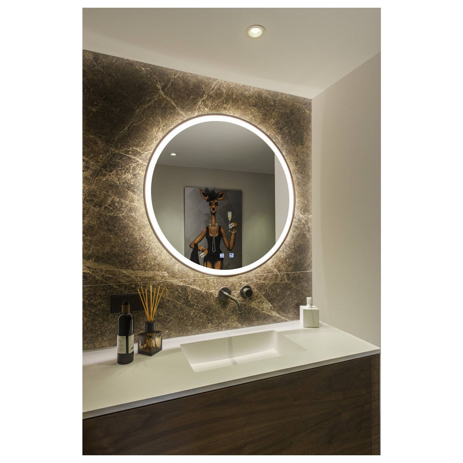 SLV TRUKKO 80 1007202 LED-Spiegelleuchte 23W Warmweiß bis Kaltweiß Chrom, Schwarz