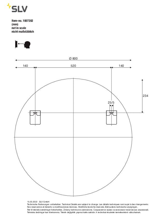 SLV TRUKKO 80 1007202 LED-Spiegelleuchte 23W Warmweiß bis Kaltweiß Chrom, Schwarz