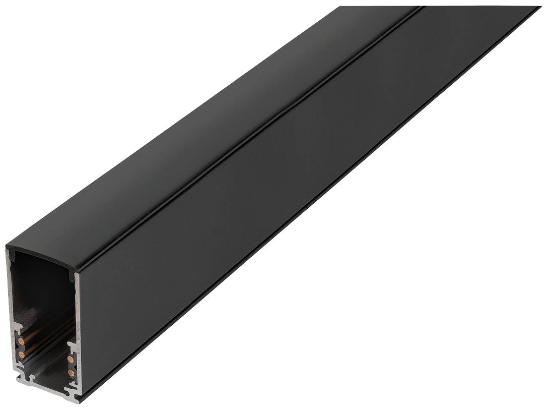 SLV Track Niedervolt-Schienensystem-Komponente Schienenabdeckung Schwarz 1007188 48V TRACK Schienenabdeckung