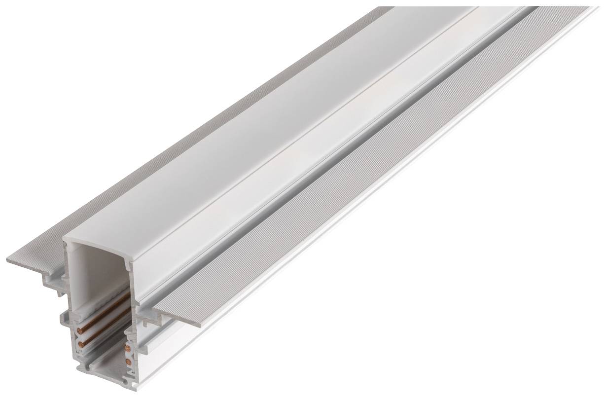 SLV Track Niedervolt-Schienensystem-Komponente Schienenabdeckung Weiß 1007189 48V TRACK Schienenabdeckung