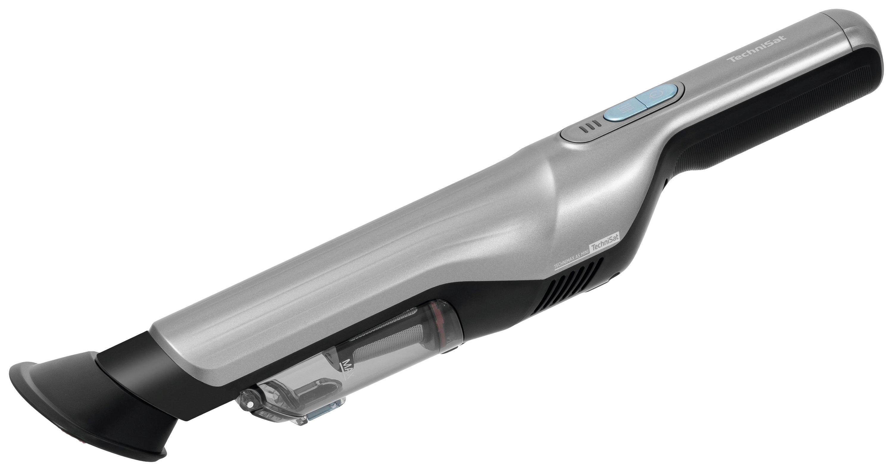 Kabelloser Staubsauger mit langem Griff und schwarzem Saugkopf, ausgelegt für kleine Reinigungsarbeiten; zeigt modernes Design.