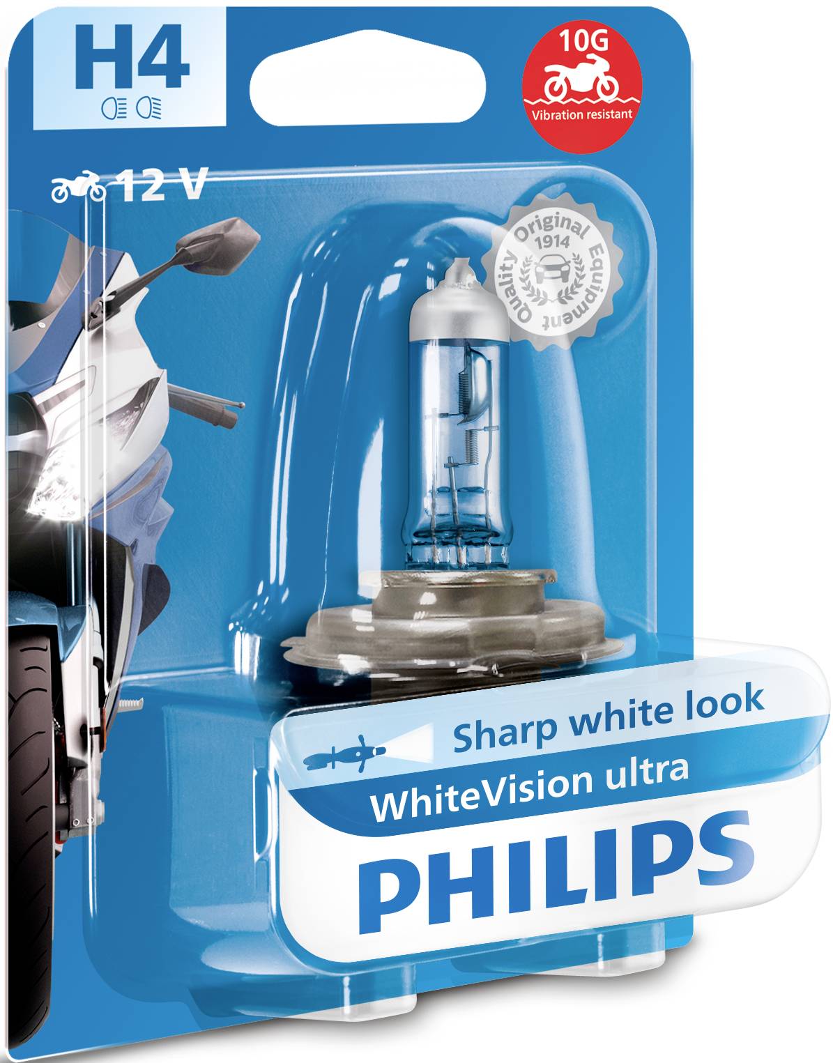 Philips Automotive 12342WVUBW Halogen Leuchtmittel WhiteVision Ultra H4 60/55W 12V