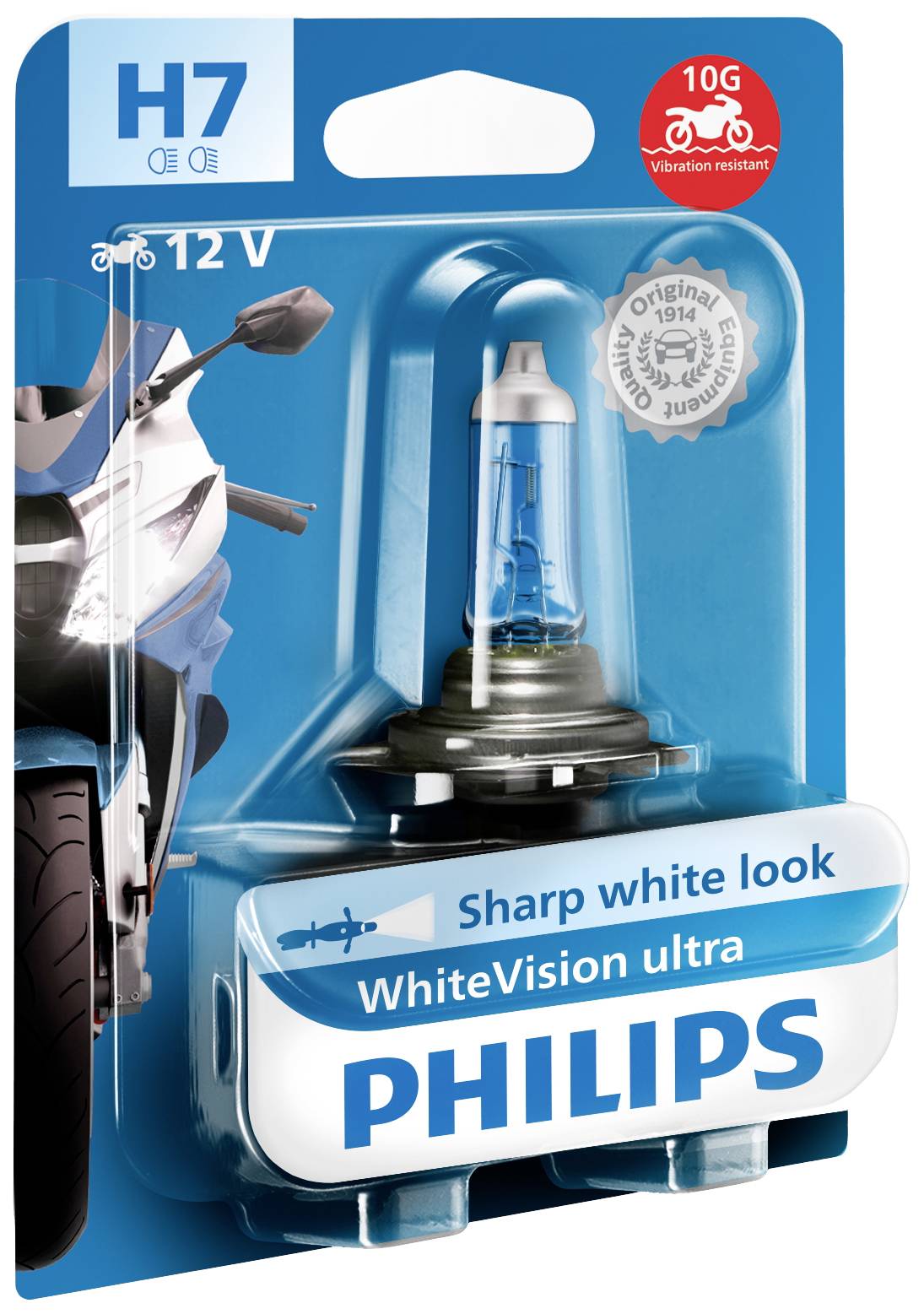 Philips Automotive 12972WVUBW Halogen Leuchtmittel WhiteVision Ultra H7 55W 12V