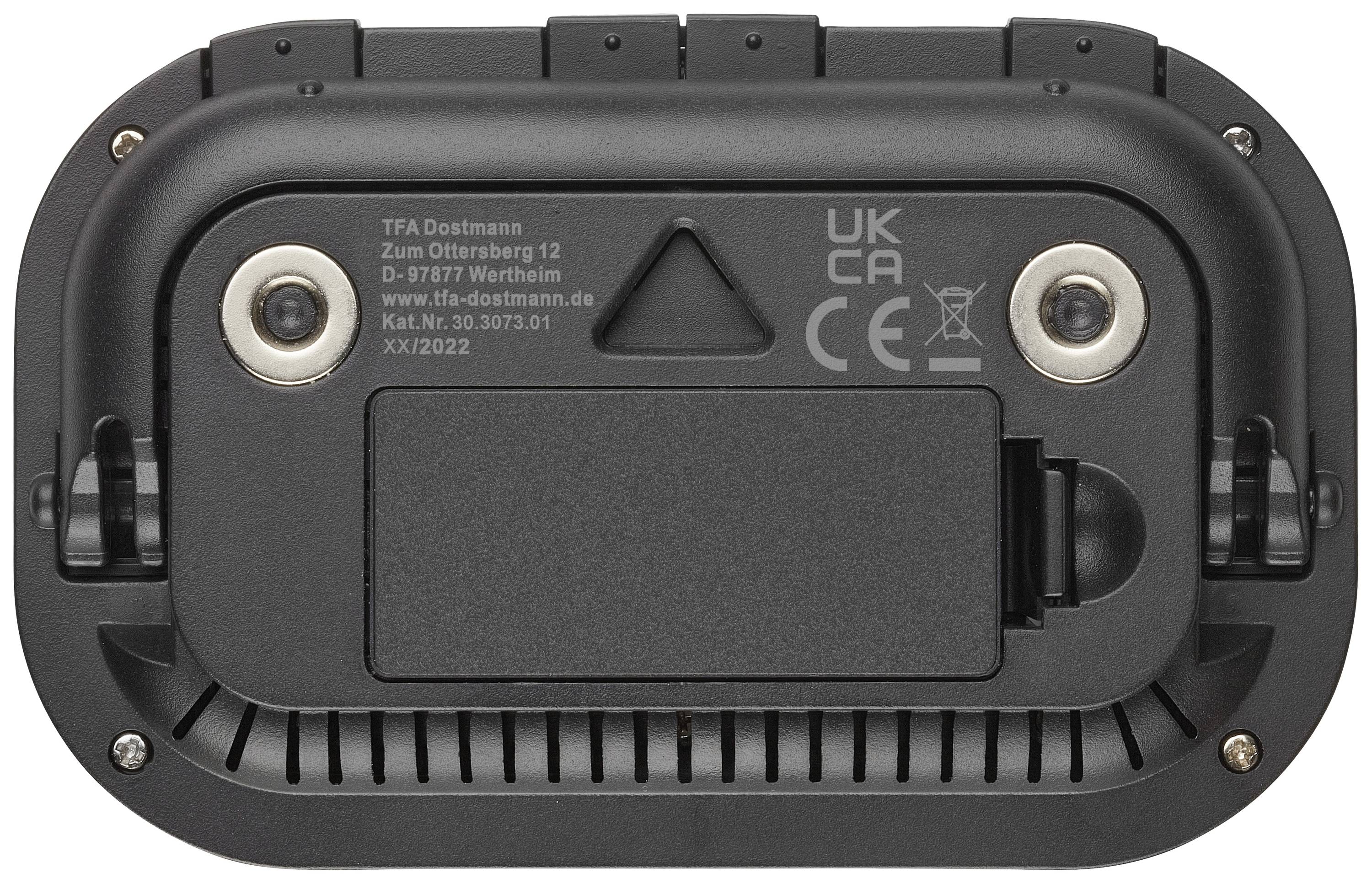 TFA Dostmann DOUBLE-CHECK Funk-Thermometer digital Schwarz 30.3073.01