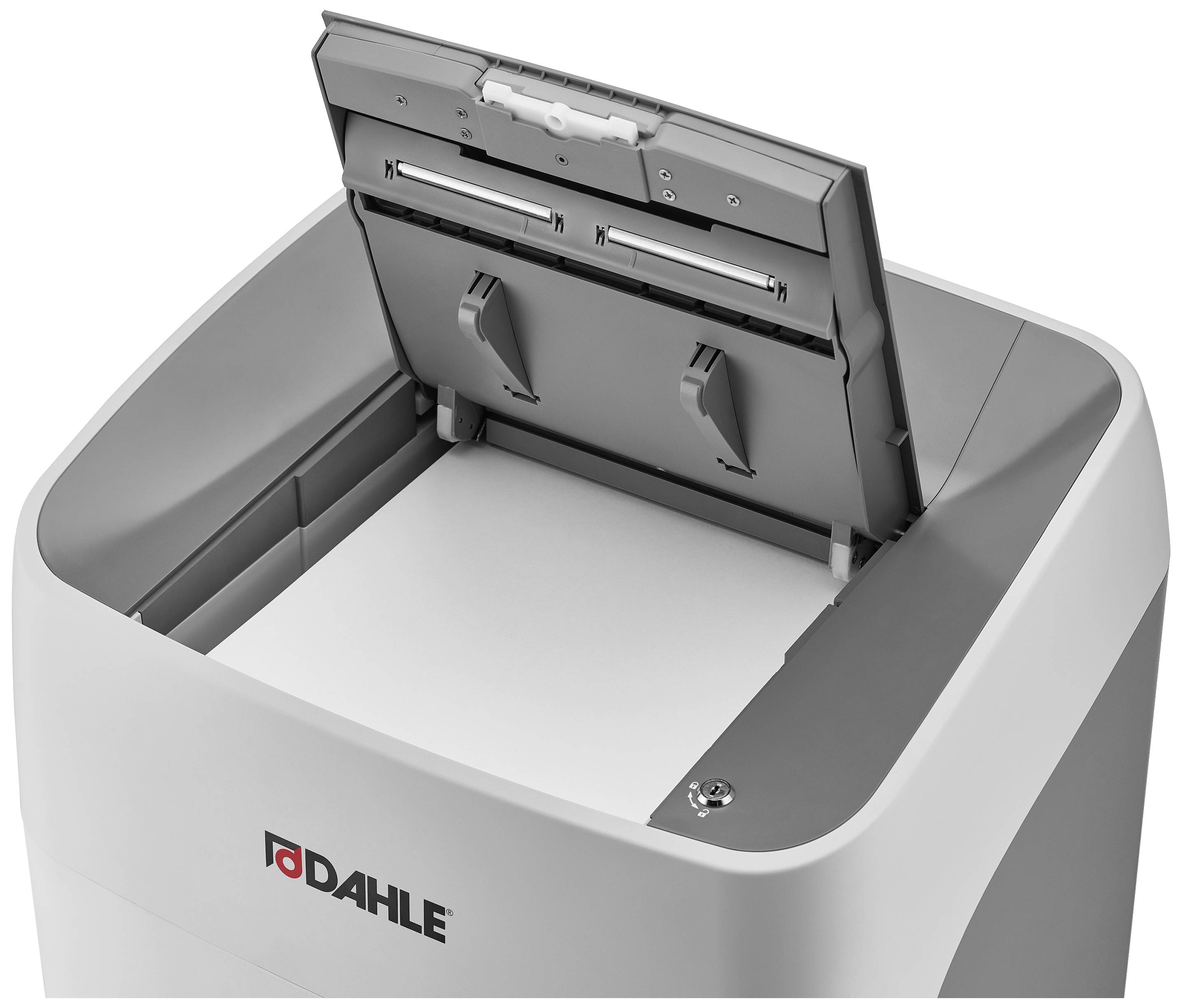 Dahle ShredMATIC 300 P5 Aktenvernichter 300 Blatt Partikelschnitt 2 x 15mm P-5 40l Vernichtet auch Büroklammern, Kreditkarte