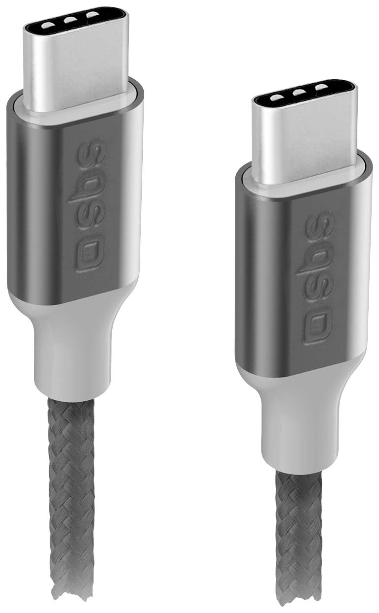 sbs mobile USB-Ladekabel USB-C® Stecker 1.50 m Schwarz hochflexibel TECABLETCC20BK