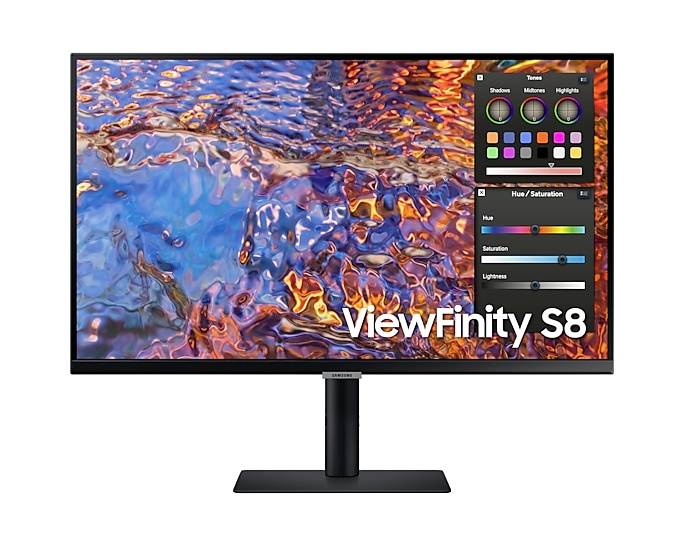 Samsung LS27B800PXU LED-Monitor EEK F (A - G) 68.6 cm (27 Zoll) 3840 x 2160 Pixel 16:9 5 ms HDMI®, DisplayPort, USB-A (USB 3.2 Gen 1), USB-C®, RJ45