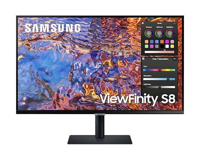 Samsung ViewFinity S8 S32B800PXU LED-Monitor EEK G (A - G) 81.3 cm (32 Zoll) 3840 x 2160 Pixel 16:9 5 ms DisplayPort, Kopfhörer (3.5 mm Klinke), HDM