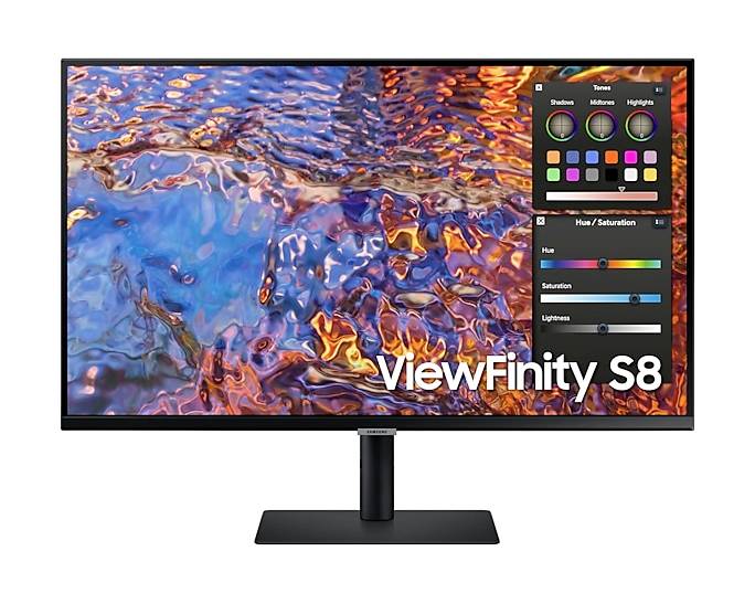 Samsung ViewFinity S8 S32B800PXU LED-Monitor EEK G (A - G) 81.3 cm (32 Zoll) 3840 x 2160 Pixel 16:9 5 ms DisplayPort, Kopfhörer (3.5 mm Klinke), HDM